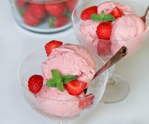 Vegan, Gluten-Free, Chocolate Strawberry Ice “Cream” Bliss